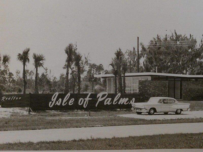 Original Isle of Palms entrance sign, 1960s